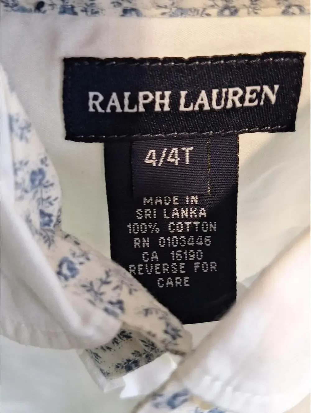 Nwt Ralph Lauren Girls White Button Down Shirt Size 4t